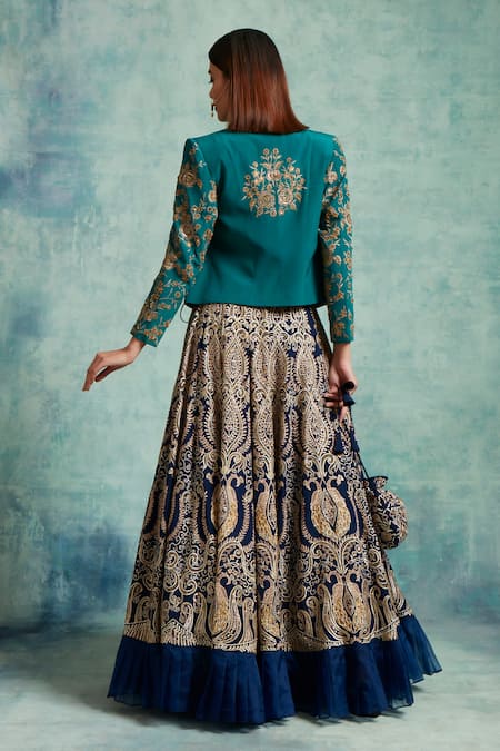 Vedika Soni Resham Embroidered Lehenga Jacket Set 