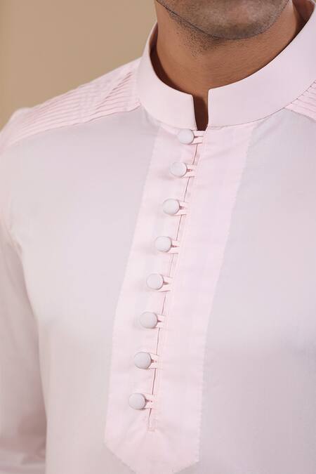 Raw & Rustic By Niti Bothra Pink Cotton Solid Kurta Shirt at Aza Fashions Raw & Rustic By Niti Bothra_Pink Cotton Solid Kurta Shirt _at_Aza_Fashions