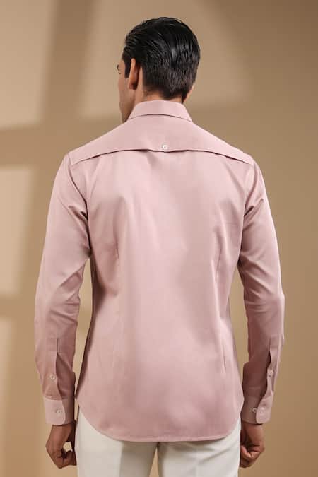 Shop Raw & Rustic By Niti Bothra Purple Cotton Solid Front Buttoned Shirt at Aza Fashions Shop_Raw & Rustic By Niti Bothra_Purple Cotton Solid Front Buttoned Shirt _at_Aza_Fashions