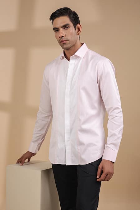 Shop Raw & Rustic By Niti Bothra Pink Cotton Full Sleeve Solid Shirt Online at Aza Fashions Shop_Raw & Rustic By Niti Bothra_Pink Cotton Full Sleeve Solid Shirt _Online_at_Aza_Fashions