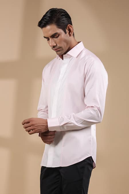 Buy Raw & Rustic By Niti Bothra Pink Cotton Full Sleeve Solid Shirt Buy_Raw & Rustic By Niti Bothra_Pink Cotton Full Sleeve Solid Shirt