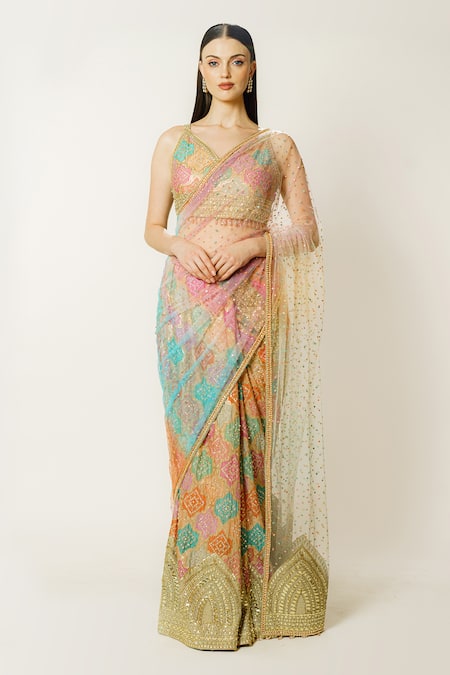 Rabani & Rakha Zaynab Embroidered Saree With Blouse 