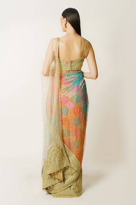 Rabani & Rakha Zaynab Embroidered Saree With Blouse