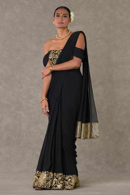 Masaba Neel Kamal Embroidered Pre-Stitched Saree With Blouse 