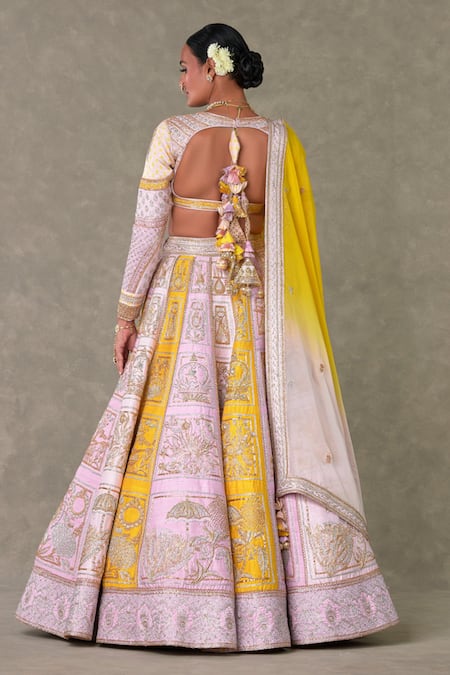 Shop Masaba Pink Silk, Organza Diamonds, Embroidery, Sequins Raw Kasata Lehenga Set at Aza Fashions Shop_Masaba_Pink Silk, Organza Diamonds, Embroidery, Sequins Raw Kasata Lehenga Set _at_Aza_Fashions