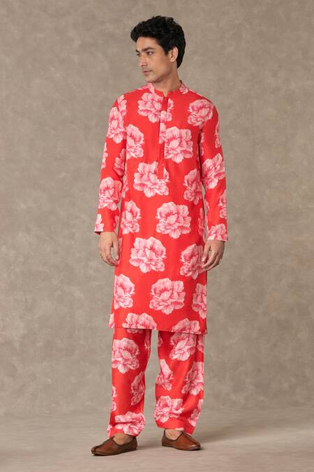 Buy Masaba Red Silk Nurvi Sitara Embroidered Kurta Online at Aza Fashions Buy_Masaba_Red Silk Nurvi Sitara Embroidered Kurta _Online_at_Aza_Fashions