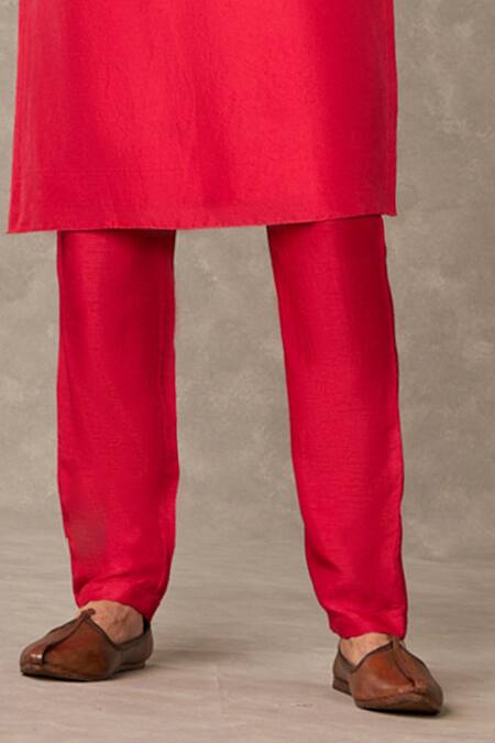 Buy Masaba Red Silk Sequins, Diamonds Anar Placement Embroidery Kurta With Pant Online at Aza Fashions Buy_Masaba_Red Silk Sequins, Diamonds Anar Placement Embroidery Kurta With Pant_Online_at_Aza_Fashions