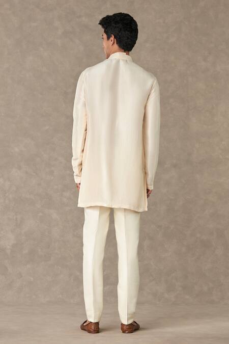 Buy Masaba Ivory Silk Diamonds, Pearls Hath Phool Embroidered Raja Koti Kurta Set Online at Aza Fashions Buy_Masaba_Ivory Silk Diamonds, Pearls Hath Phool Embroidered Raja Koti Kurta Set _Online_at_Aza_Fashions