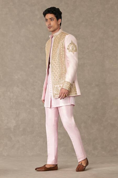 Masaba Pink Silk Embroidery, Pearls Dil Chidiya Raja Koti Online at Aza Fashions Masaba_Pink Silk Embroidery, Pearls Dil Chidiya Raja Koti _Online_at_Aza_Fashions