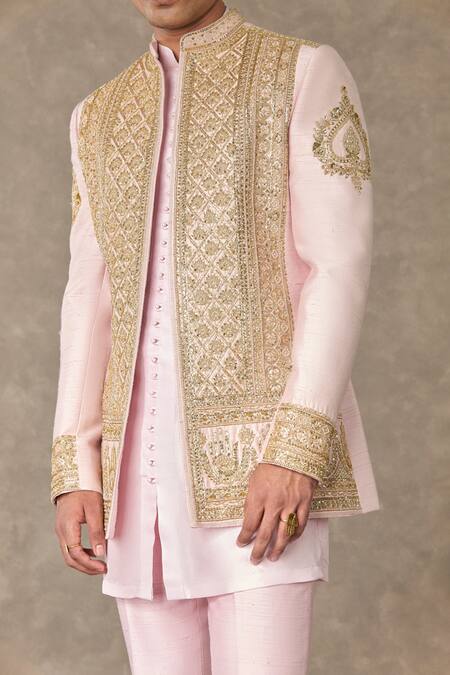 Shop Masaba Pink Silk Embroidery, Pearls Dil Chidiya Raja Koti Online at Aza Fashions Shop_Masaba_Pink Silk Embroidery, Pearls Dil Chidiya Raja Koti _Online_at_Aza_Fashions