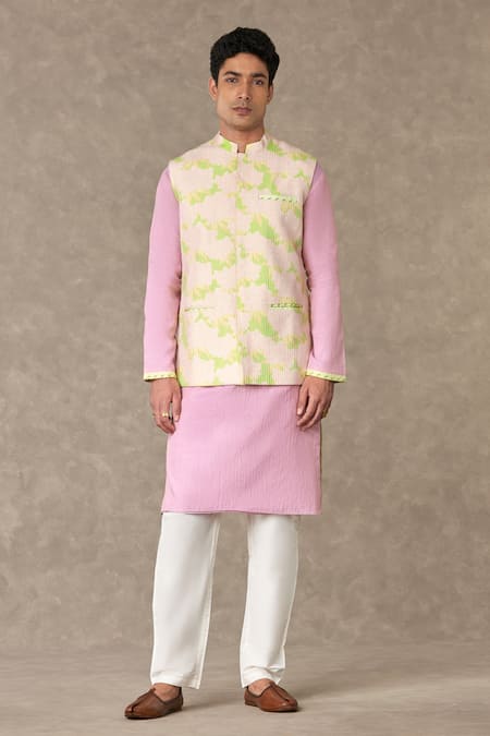 Masaba Blossom Print Thread Work Bundi Kurta Set 