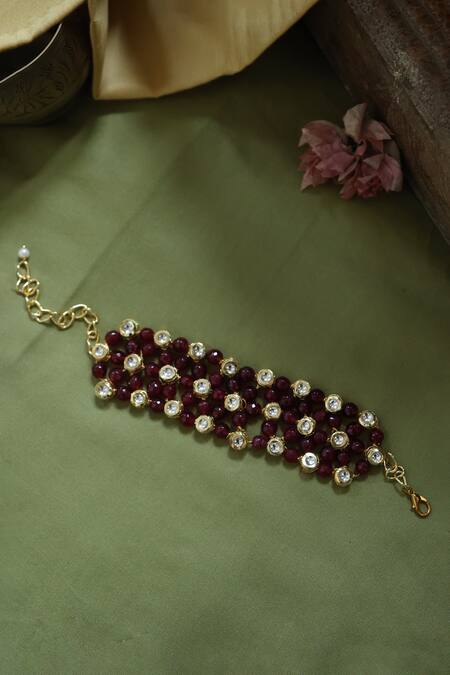 Paisley Pop Handcrafted Kundan Bracelet 