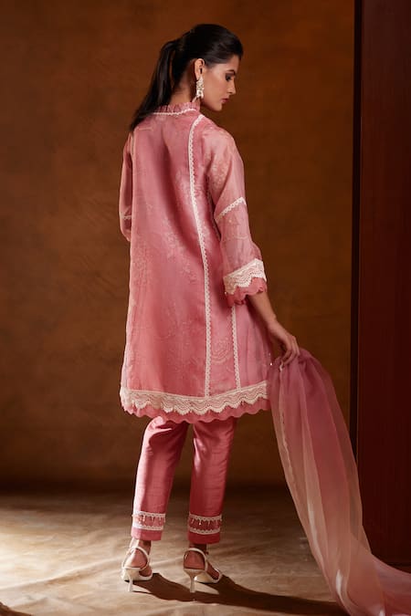 Bunka Farida Floral Print Kurta Pant Set 