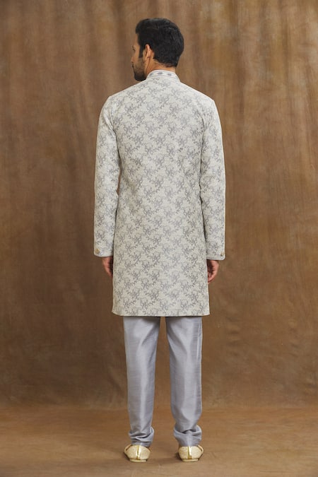Arihant Rai Sinha Rose Jaal Pattern Banarasi Kurta Set 