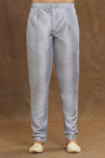 Arihant Rai Sinha Blue Brocade, Silk Embroidery Banarasi Mughal Jaal Pattern Kurta Set Online at Aza Fashions Arihant Rai Sinha_Blue Brocade, Silk Embroidery Banarasi Mughal Jaal Pattern Kurta Set _Online_at_Aza_Fashions