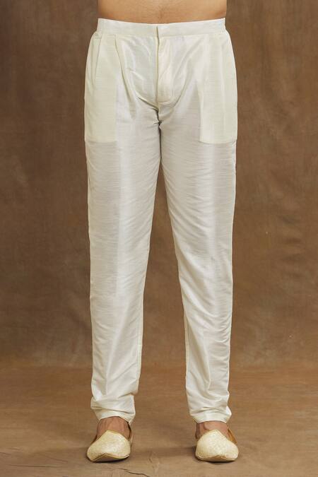 Arihant Rai Sinha_Pink Brocade, Silk Embroidery Vintage Woven Pattern Banarasi Kurta Set_at_Aza_Fashions