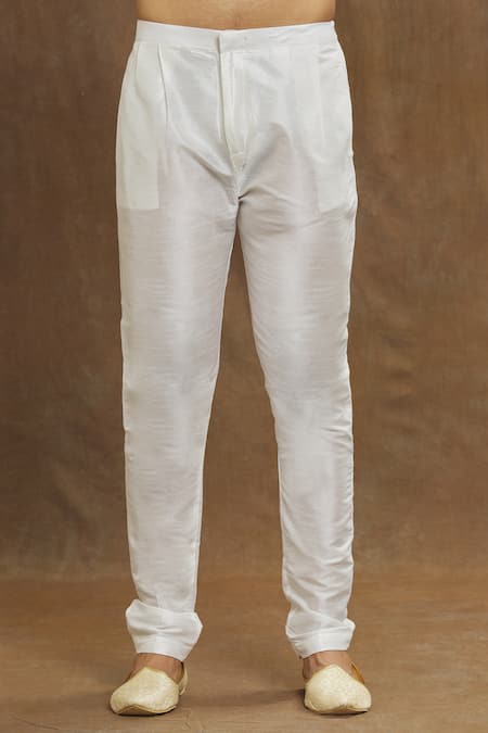 Arihant Rai Sinha_Blue Brocade, Silk Metallic Thread Banarasi Bloom Pattern Woven Kurta Set_at_Aza_Fashions