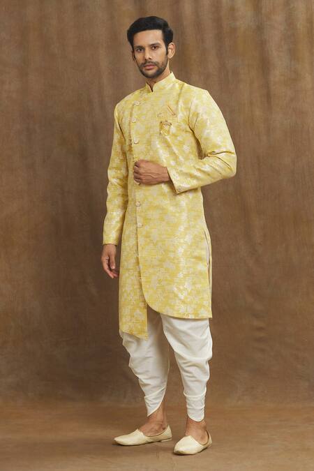 Buy Arihant Rai Sinha Yellow Brocade, Silk Embroidery Leaf Woven Kurta Set Online at Aza Fashions Buy_Arihant Rai Sinha_Yellow Brocade, Silk Embroidery Leaf Woven Kurta Set_Online_at_Aza_Fashions