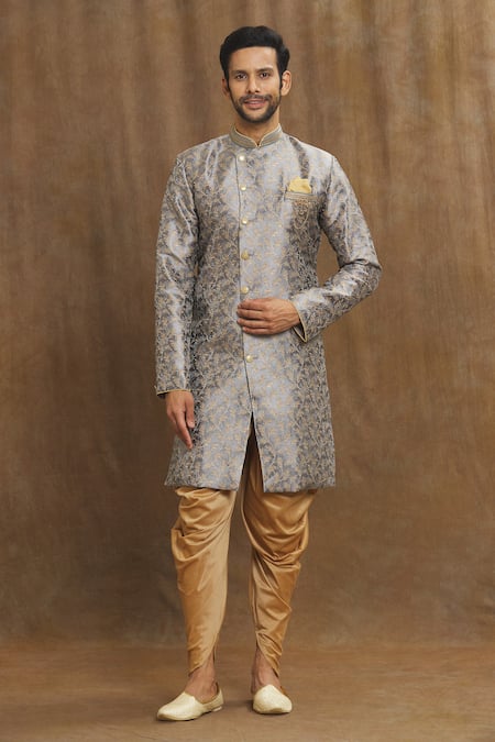 Aryavir Malhotra Floral Vine Woven Kurta Set 