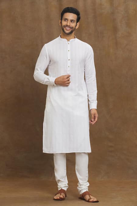 Arihant Rai Sinha Stripe Print Kurta 
