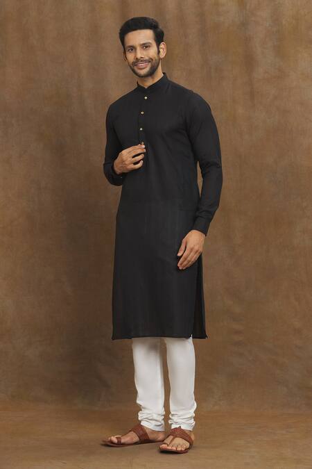 Buy Arihant Rai Sinha Black Silk Printed Straight Kurta Online at Aza Fashions Buy_Arihant Rai Sinha_Black Silk Printed Straight Kurta _Online_at_Aza_Fashions