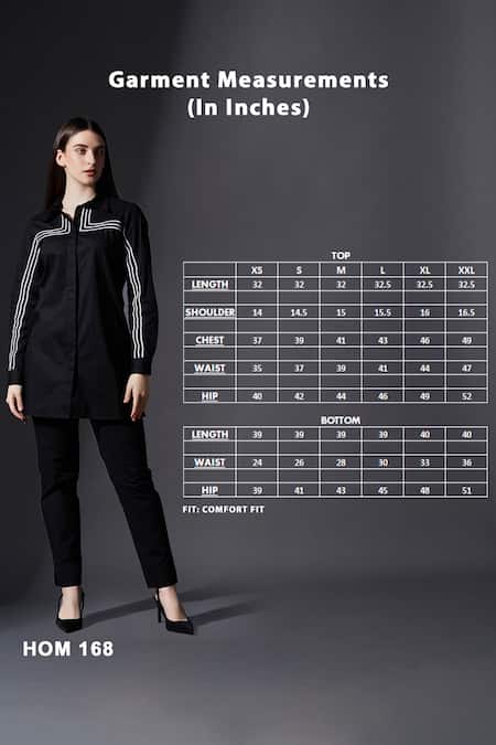 House Of Manaa Black Cotton Piping Collared Placement Striped Shirt With Pant at Aza Fashions House Of Manaa_Black Cotton Piping Collared Placement Striped Shirt With Pant_at_Aza_Fashions