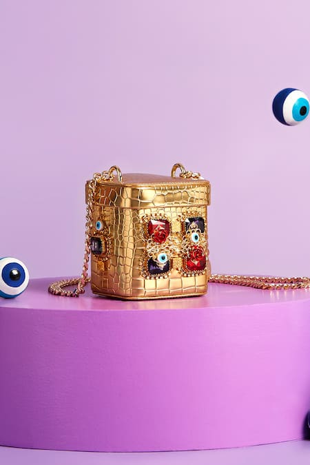 Papa Don't Preach Accessories Bejewelled Embellished Camera Bag 