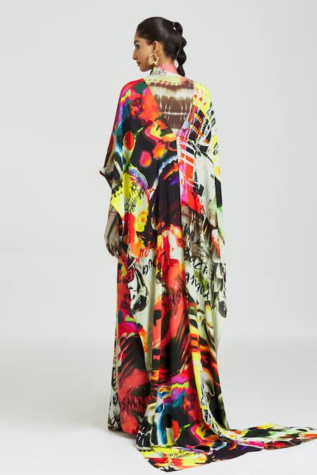 Huemn Return of the Gorilla Print Pant Saree 