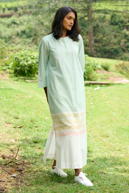 Mantra Handwoven Color Blocked Kurta 