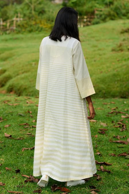 Mantra Handwoven Striped A-Line Dress 
