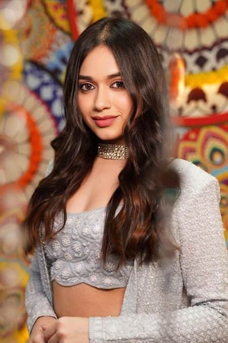 Buy Aaryaa By Kashveen Kohli Sky Blue Georgette Pearls, Sequins Lucknowi Embroidered Cape Sharara Set Buy_Aaryaa By Kashveen Kohli_Sky Blue Georgette Pearls, Sequins Lucknowi Embroidered Cape Sharara Set