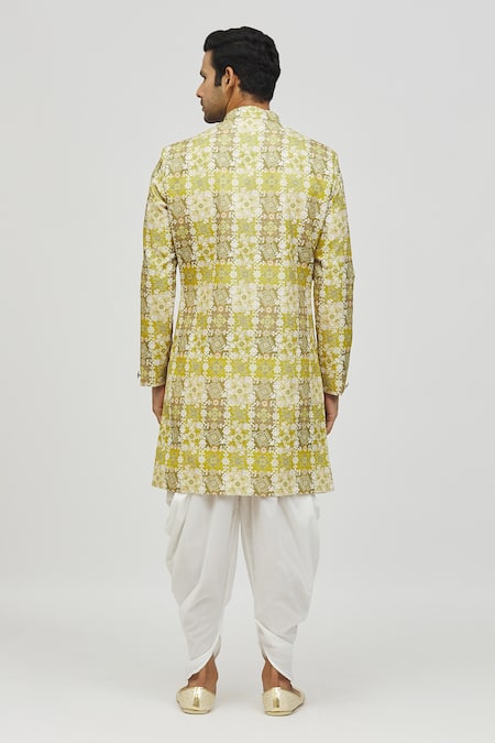 Arihant Rai Sinha Floral Tile Print Kurta Set 