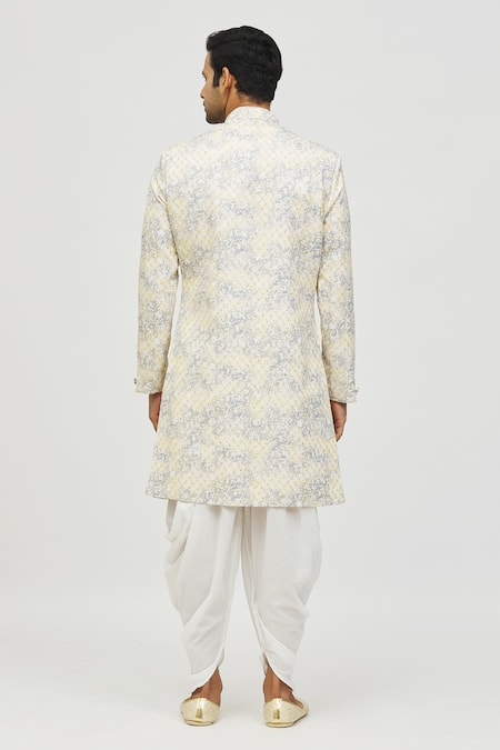 Arihant Rai Sinha Flower Print & Embroidered Kurta Set 