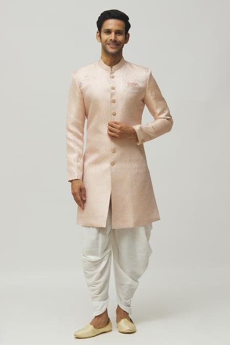 Aryavir Malhotra Geometric Woven Kurta Set 