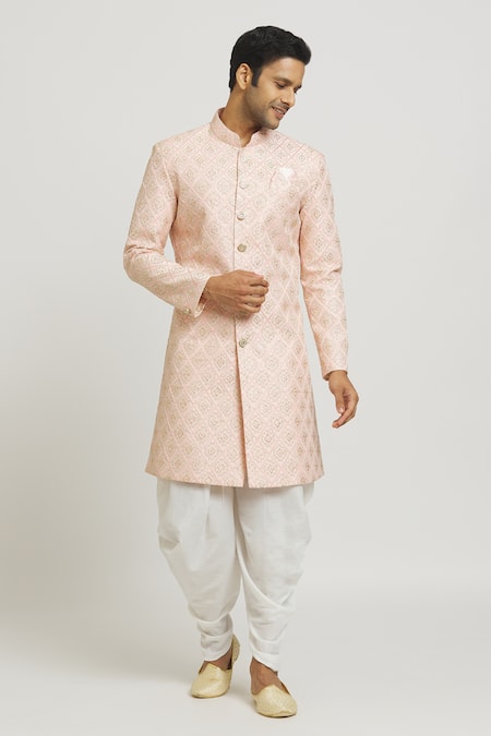 Aryavir Malhotra Sequin & Thread Embroidered Kurta Set 