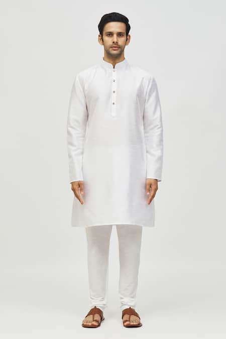 Shop_Arihant Rai Sinha_Green Cotton, Silk Sequins, Embroidery Geometric Pattern Bundi And Kurta Set _Online_at_Aza_Fashions