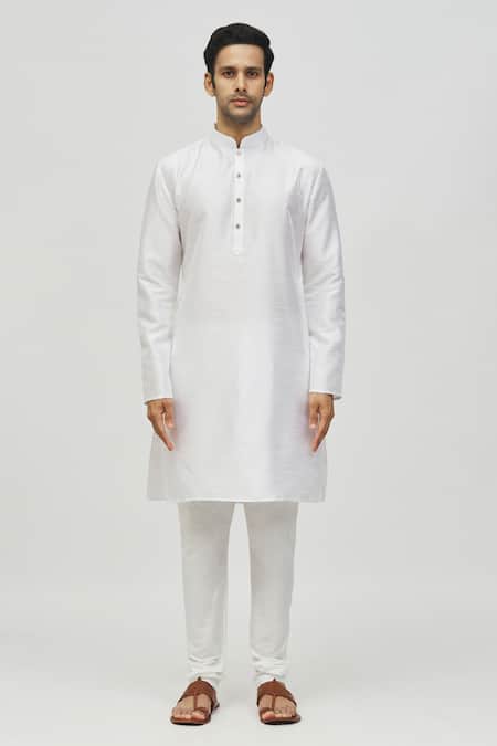 Arihant Rai Sinha_Blue Rayon, Silk Sequins, Embroidery Jaal Bundi And Kurta Set _Online_at_Aza_Fashions