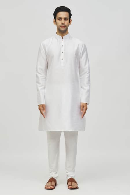 Buy_Arihant Rai Sinha_Blue Rayon, Silk Sequins, Embroidery Bundi And Kurta Set _Online_at_Aza_Fashions