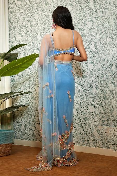 Papa Don't Preach Time For You Pre-Stitched Saree With Blouse 