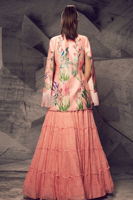 Archana Kochhar Floral Print Jacket Lehenga Set 