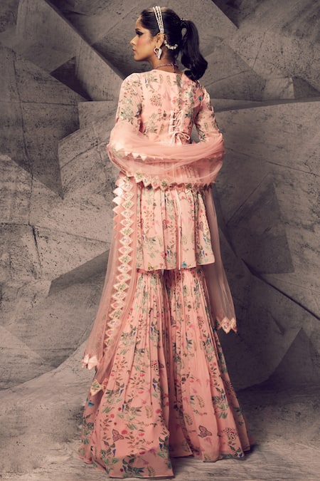 Archana Kochhar Floral Pattern Kurta Sharara Set 