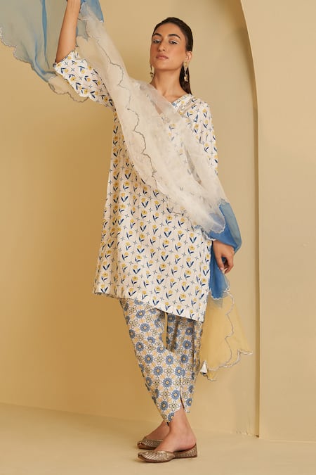 Sage Saga Sarang Suvaarn Floral Print Kurta Salwar Set 