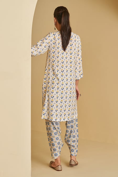 Sage Saga Sarang Suvaarn Floral Print Kurta Salwar Set 