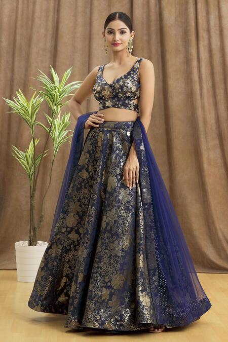 Page 4 of Blue Lehengas