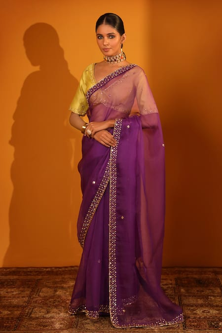 Sitaraa Moh Embroidered Saree With Blouse 