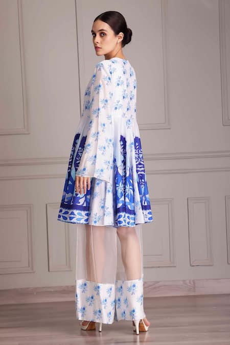 Alpona Designs By Soham Acharya Floral Printed Peplum Tunic 