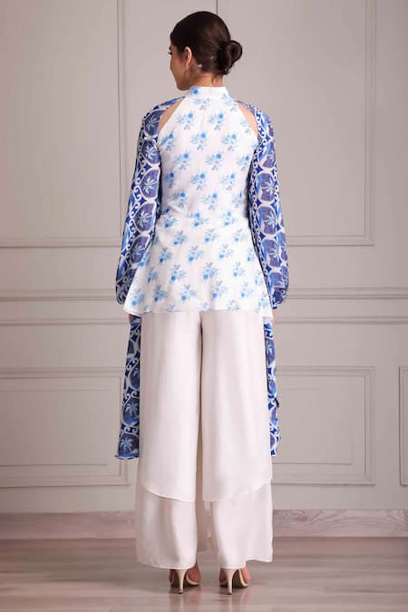 Alpona Designs By Soham Acharya Floral & Palace Print Panelled Jumpsuit 