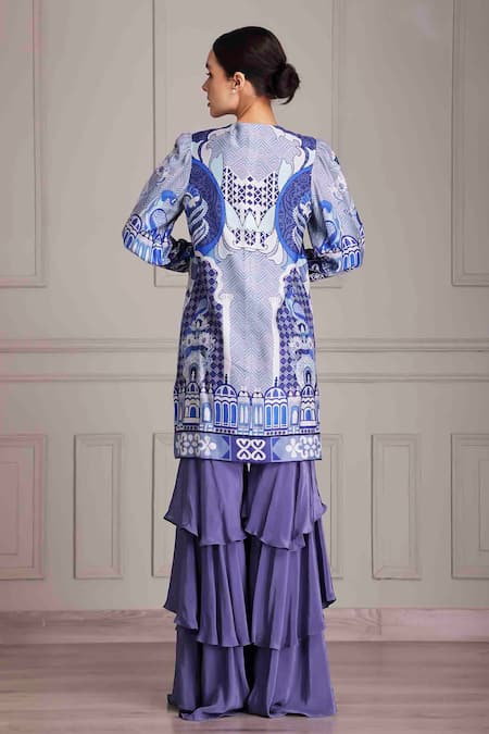 Alpona Designs By Soham Acharya Multi Layered Sharara 