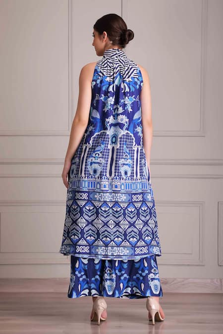 Alpona Designs By Soham Acharya Palace Print Flared Pant 