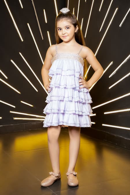  Kid girl lycra model Buy Purple Imported Lycra Embellished Swarovski My Little Secret Dress For  Girls by Hoity Moppet Online at Aza Fashions.